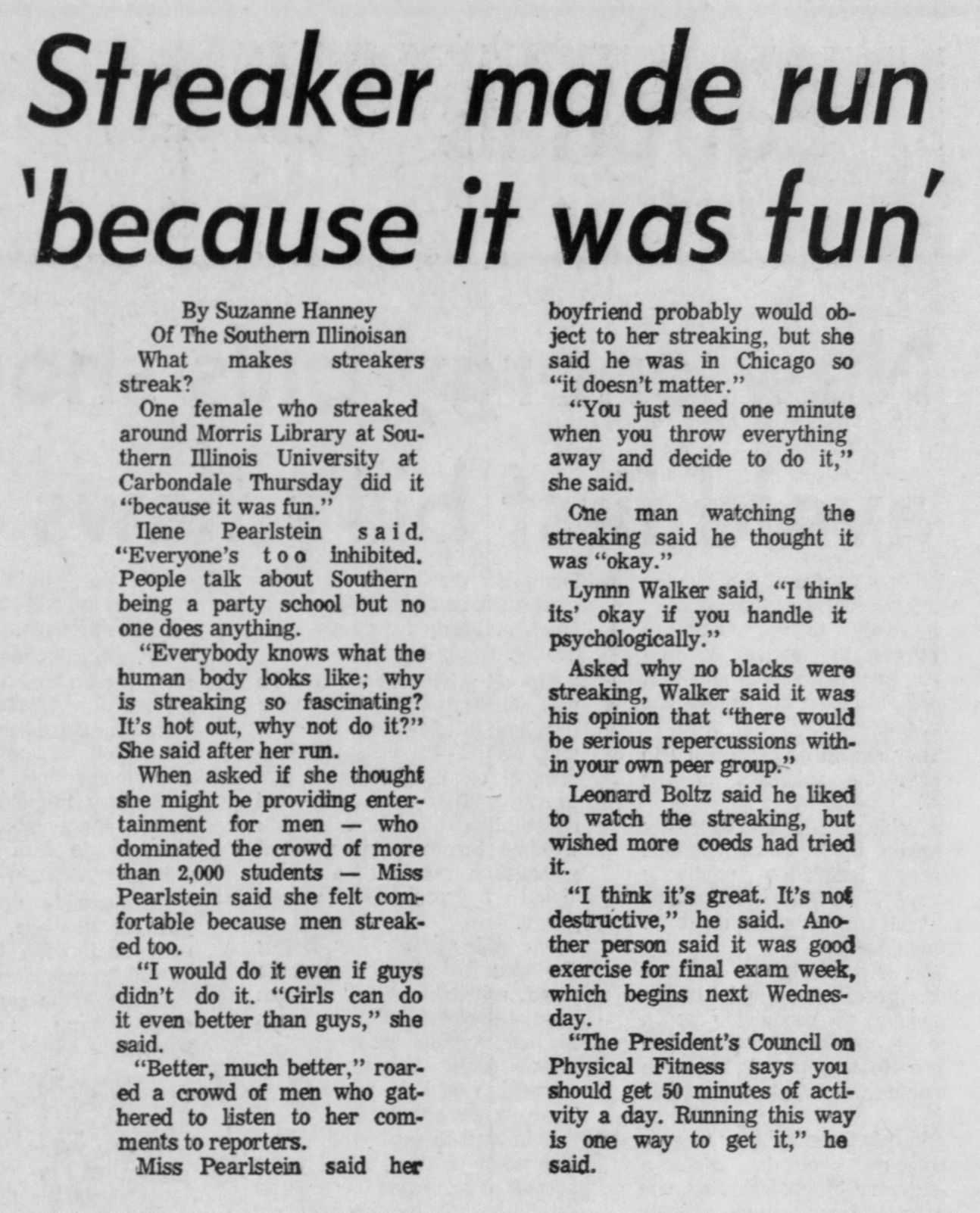 "Because it was fun"